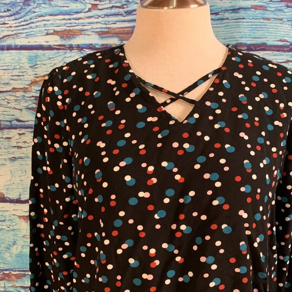 Ricki's Long Sleeved Polka Dot Blouse - Picture 5 of 7